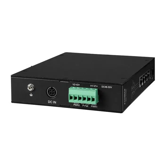 EDIMAX 4 Port Gigabit Industrial PoE Switch w/ 1 SFP Port | DIN-Mount