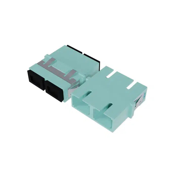 SC Duplex OM3/4 (Aqua) - Flangeless Fibre Adaptor