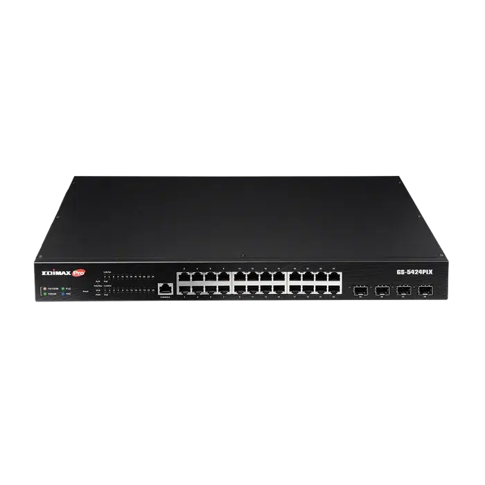 24 Port Gigabit PoE+ Managed Switch | 4-Port 10GbE SFP+ Uplinks